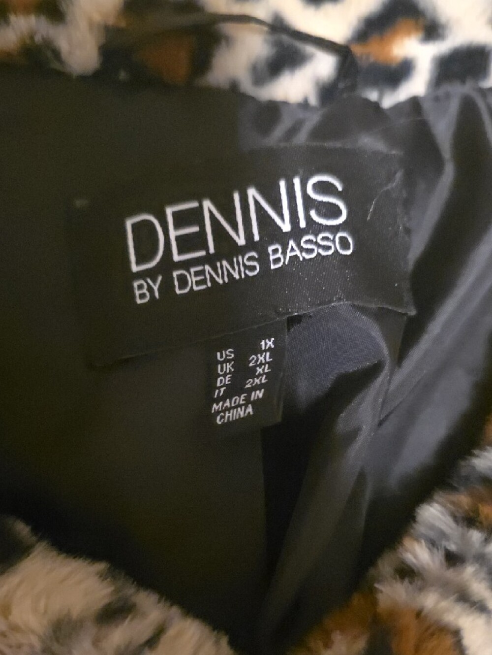 dennis basso Leopard-Print Teddy Jacket in Beige, Brown and Black - Picture 2 of 7